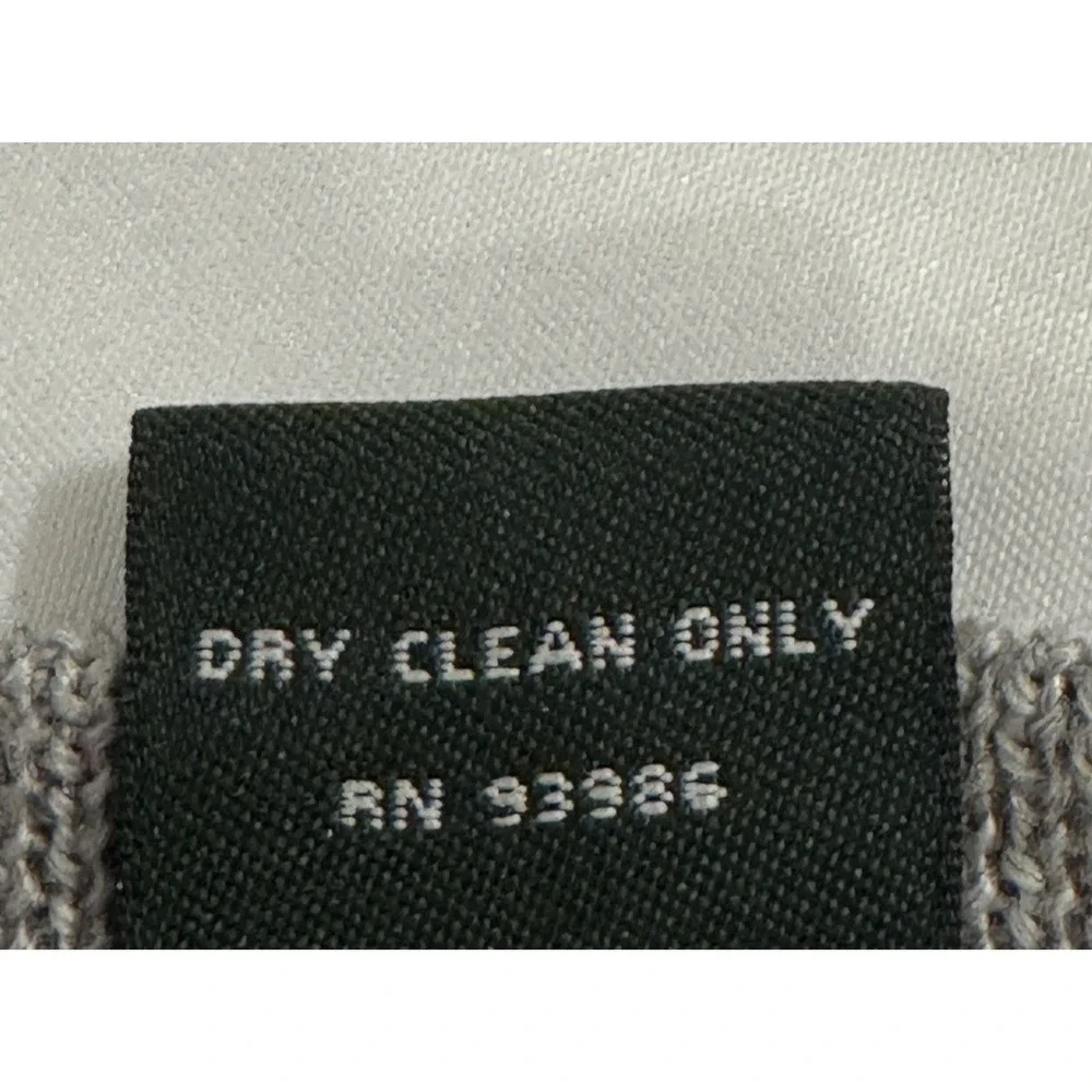 Brooks Brothers Sweater Men's XL Silk Blend Wool Ribbed V-Neck Country Club Grey